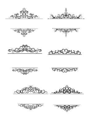 Vintage vektör girdap çerçeveyi beyaz ayarla