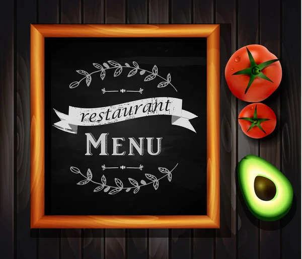 Tablero de menú de restaurante Tablón de menú de restaurante — Vector de stock