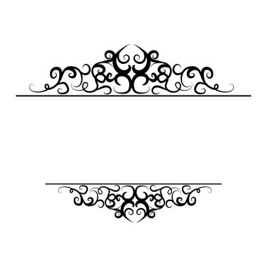 Vintage vektör girdap çerçeve kümesi