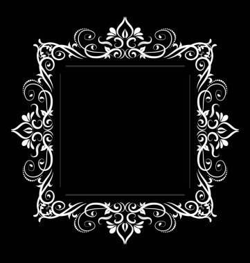 Vintage vektör girdap çerçeve kümesi