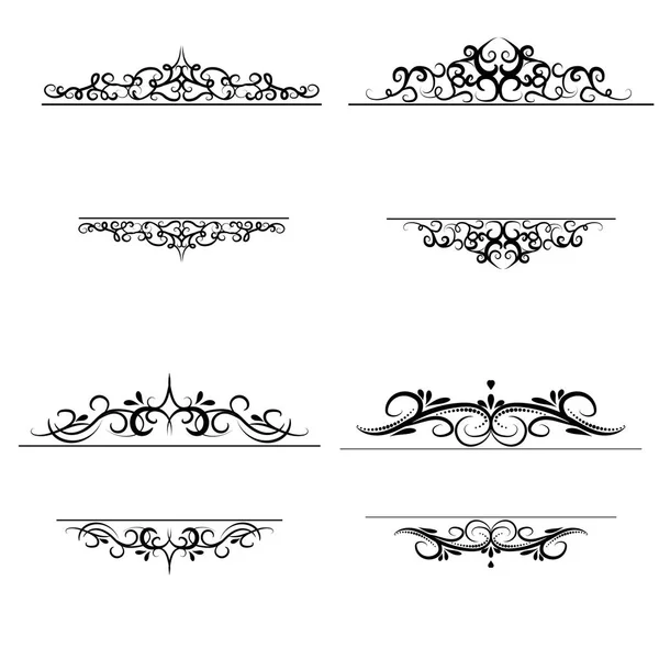 Vintage vector swirl frame set — Stock Vector