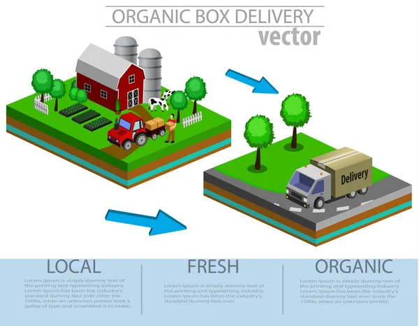 Organik pazar kavramı. Bir mağaza organik sebze ve meyve vektör çizim.