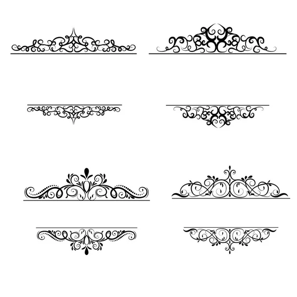 빈티지 벡터 소용돌이 프레임 세트 — 스톡 벡터