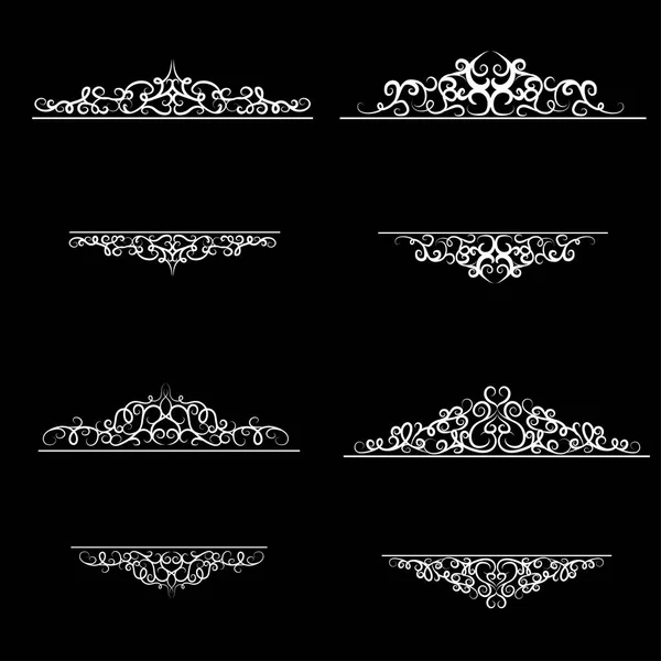 Vintage vektör girdap çerçeve kümesi