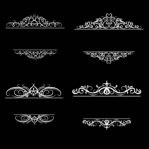 Vintage vector swirl frame set — Stock Vector