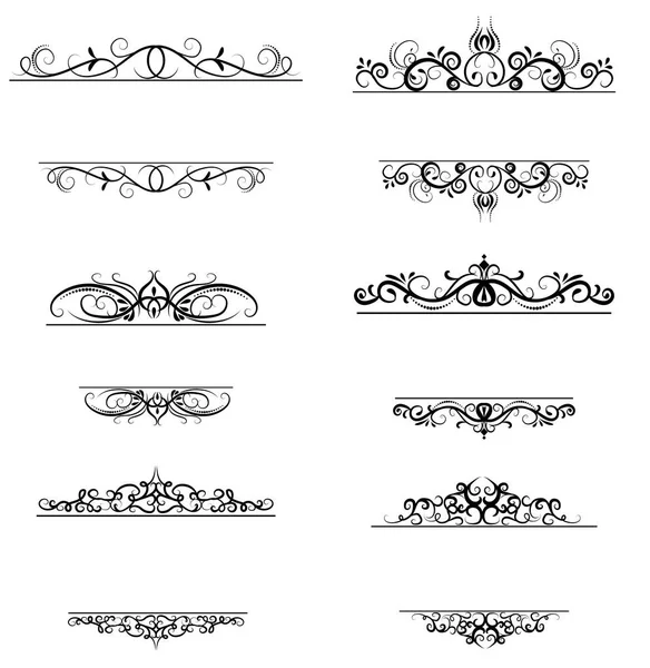 Vintage vector swirl frame set — Stock Vector