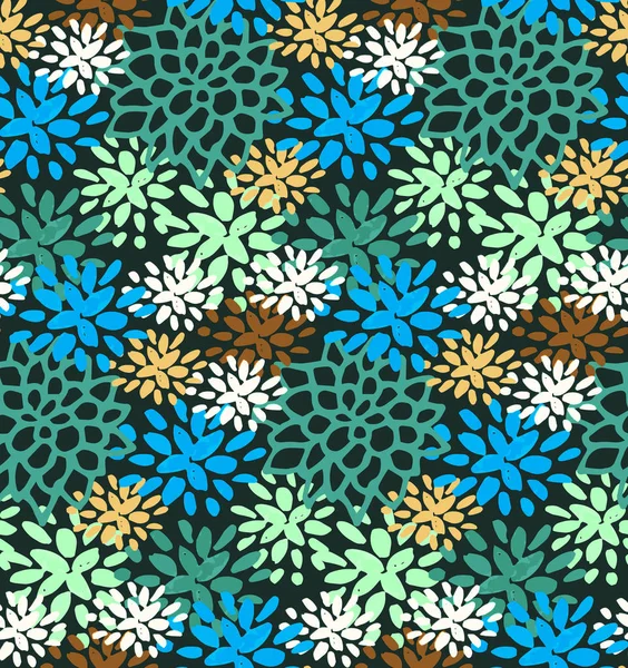 Vektor handgezeichnete florale Muster, zarte Blumen — Stockvektor