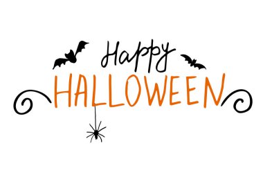 Cadılar Bayramınız Kutlu Olsun. Yaratıcı Hat el çekilmiş