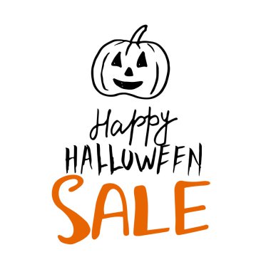 Cadılar Bayramı Satılık vektör afiş yazı ile