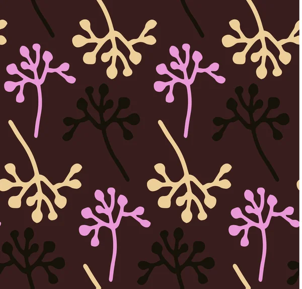Vektor handgezeichnete florale Muster, zarte Blumen — Stockvektor
