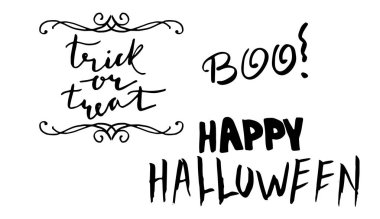 Cadılar Bayramınız Kutlu Olsun. Yaratıcı Hat el çekilmiş