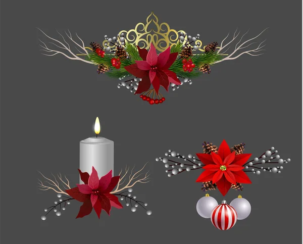 Christmas element för din design — Stock vektor