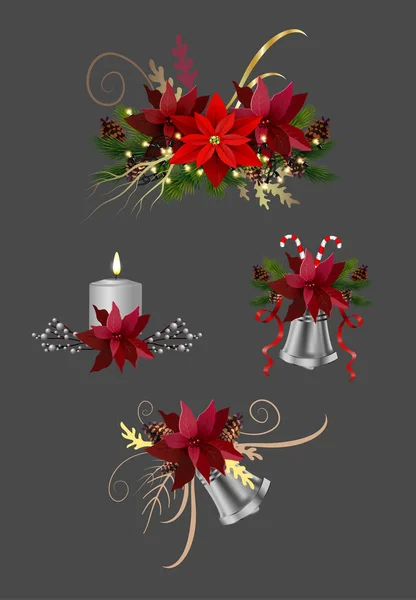 Christmas elements for your designs — Stock Vector