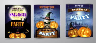 Halloween pumpkins ile dikey arka plan