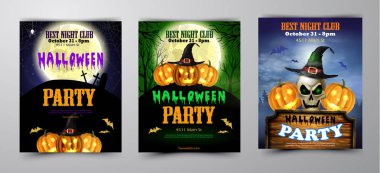 Halloween pumpkins ile dikey arka plan