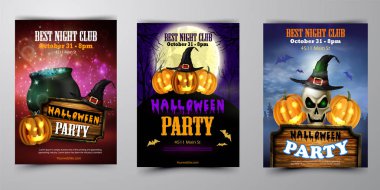 Halloween pumpkins ile dikey arka plan