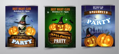 Halloween pumpkins ile dikey arka plan