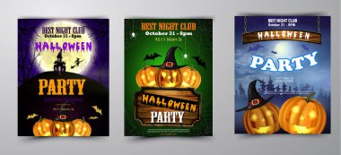 Halloween pumpkins ile dikey arka plan