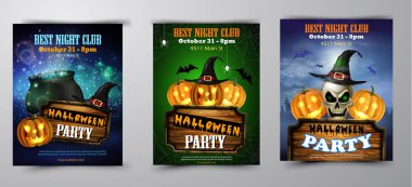 Halloween pumpkins ile dikey arka plan