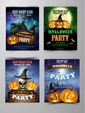 Halloween pumpkins ile dikey arka plan