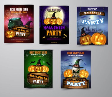 Halloween pumpkins ile dikey arka plan