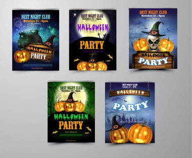 Halloween pumpkins ile dikey arka plan