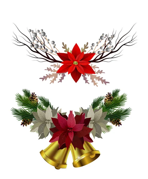 Conjunto de decoração de Natal — Vetor de Stock