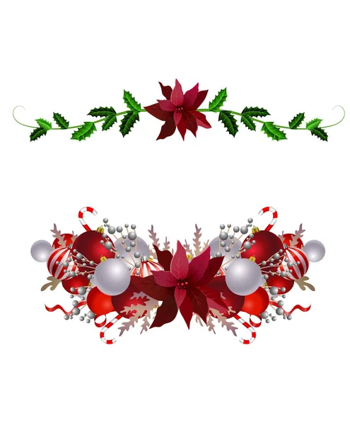 Set de decoración de Navidad — Vector de stock