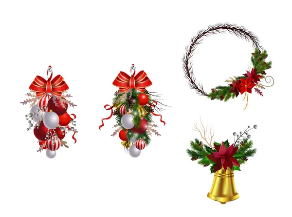 Christmas decoration set — Stock Vector