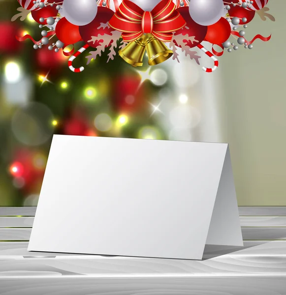 Christmas Greeting Card makieta — Wektor stockowy