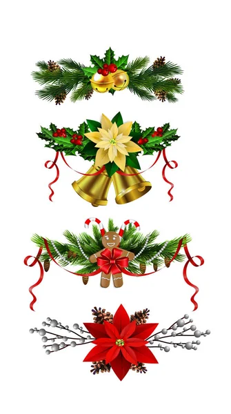 Éléments de Noël pour vos créations — Image vectorielle