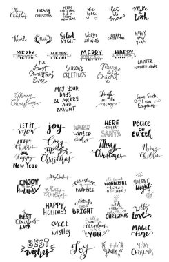 El yazısıyla yazılmış Noel yazı kümesi