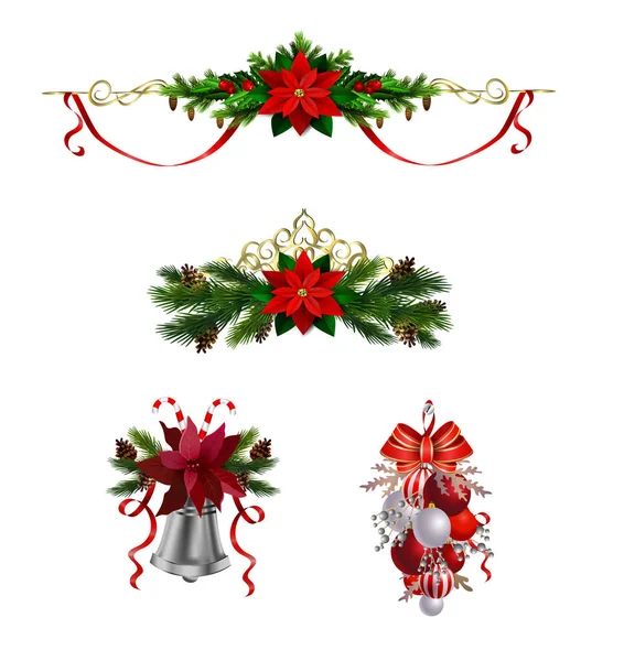 Elementos navideños para tus diseños — Archivo Imágenes Vectoriales