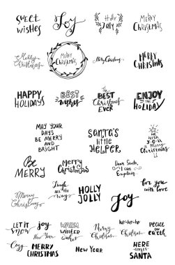 El yazısıyla yazılmış Noel yazı kümesi