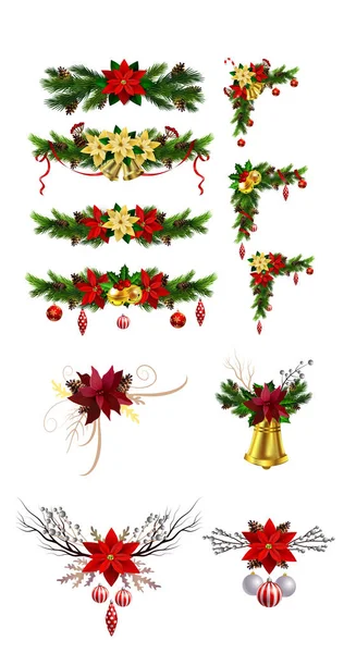 Éléments de Noël pour vos créations — Image vectorielle