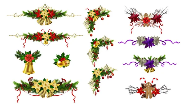 Éléments de Noël pour vos créations — Image vectorielle