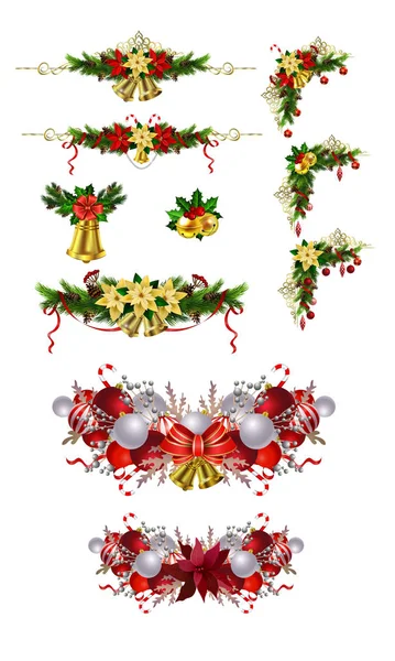 Éléments de Noël pour vos créations — Image vectorielle