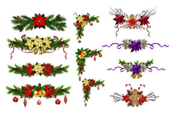 Vánoční prvky pro své návrhy Royalty Free Stock Ilustrace