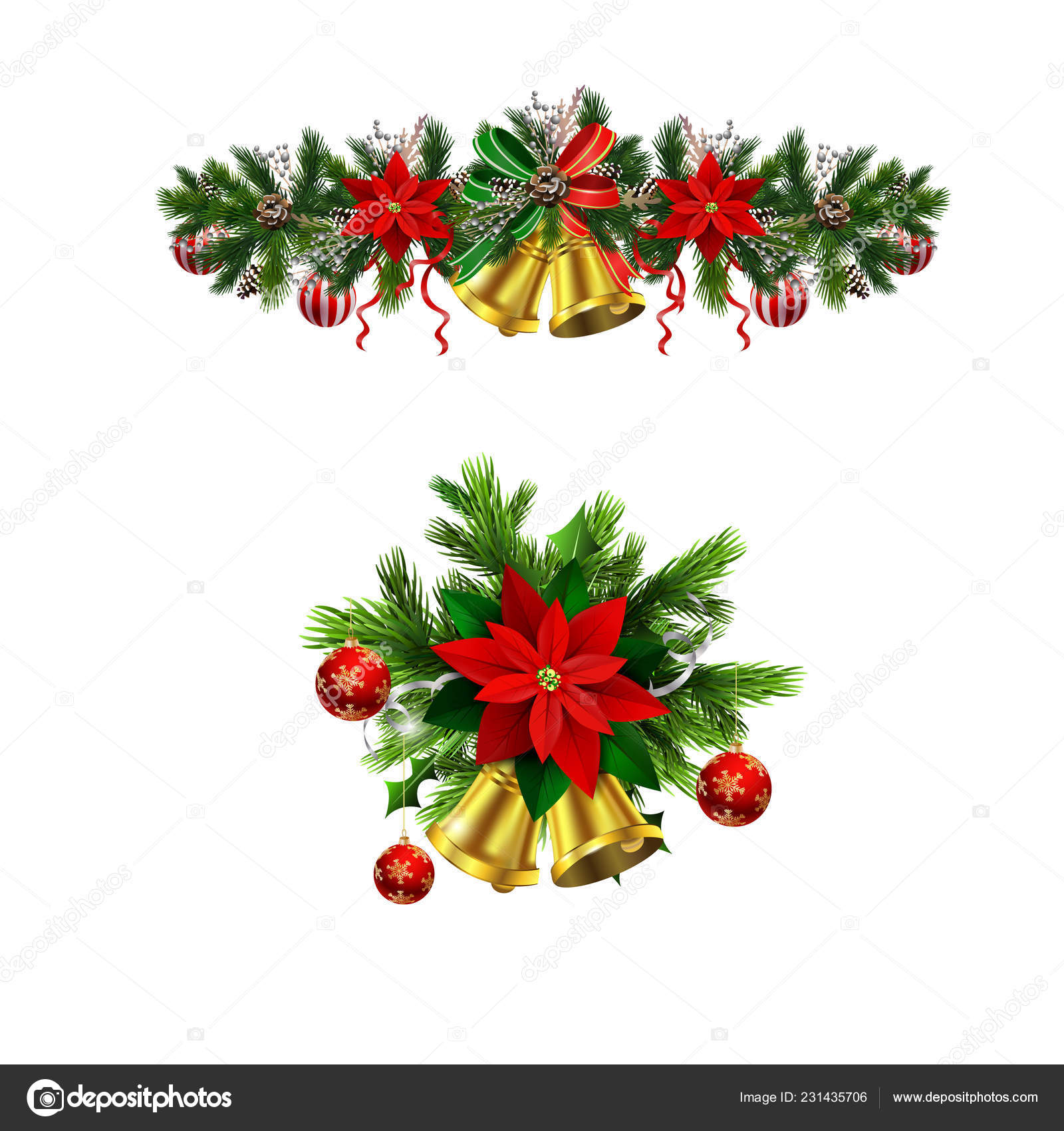 당신의 디자인을 위해 크리스마스 요소 스톡 벡터 - ©bastinda18 231435706, image size:1600x1700