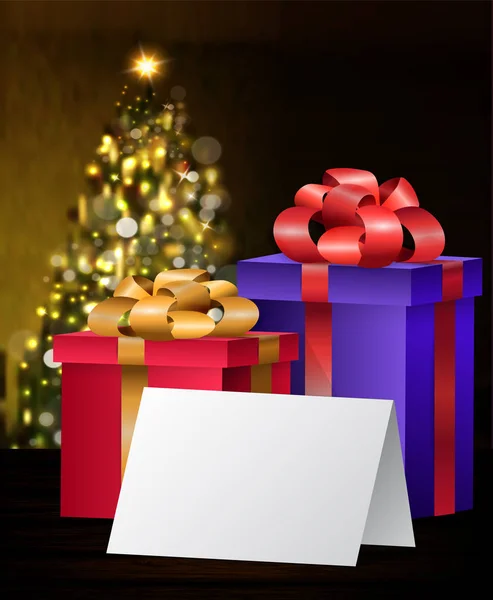 Christmas Greeting Card makieta — Wektor stockowy