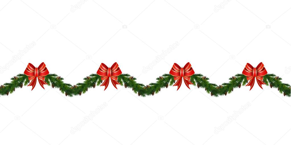 Christmas horizontal seamless background