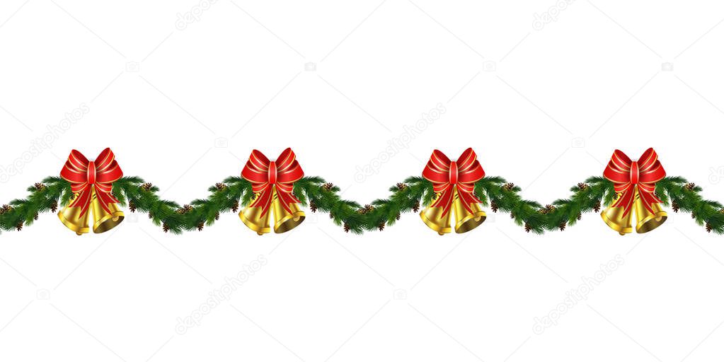 Christmas horizontal seamless background