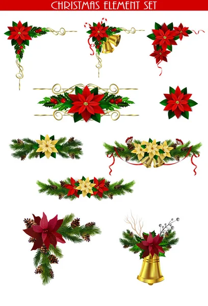 Éléments de Noël pour vos créations — Image vectorielle