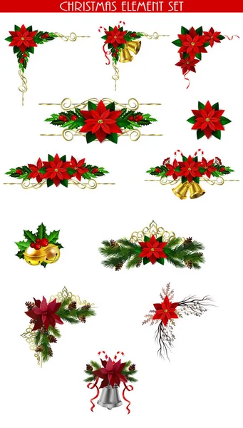 Éléments de Noël pour vos créations — Image vectorielle