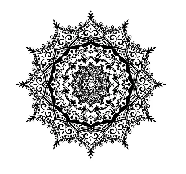 Mandala de color floral decorativo moderno . — Vector de stock
