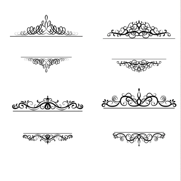 Vintage vector swirl frame set — Stock Vector