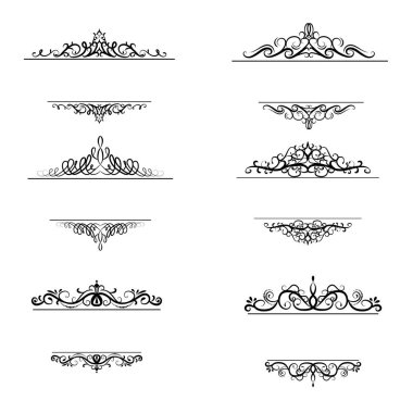 Vintage vektör girdap çerçeveyi beyaz ayarla