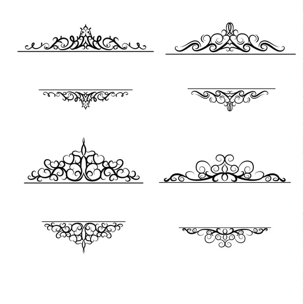 复古矢量旋流框架集 — 图库矢量图片