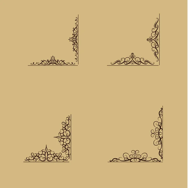 Strudel florales Design-Set — Stockvektor