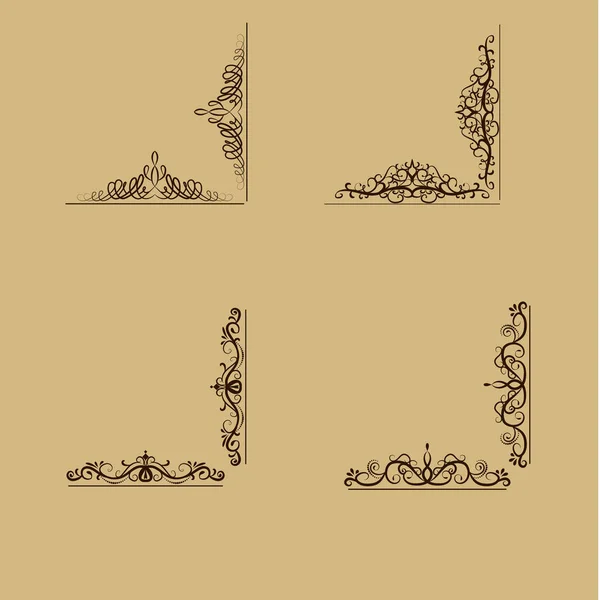 渦巻き花のデザイン セット — ストックベクタ
